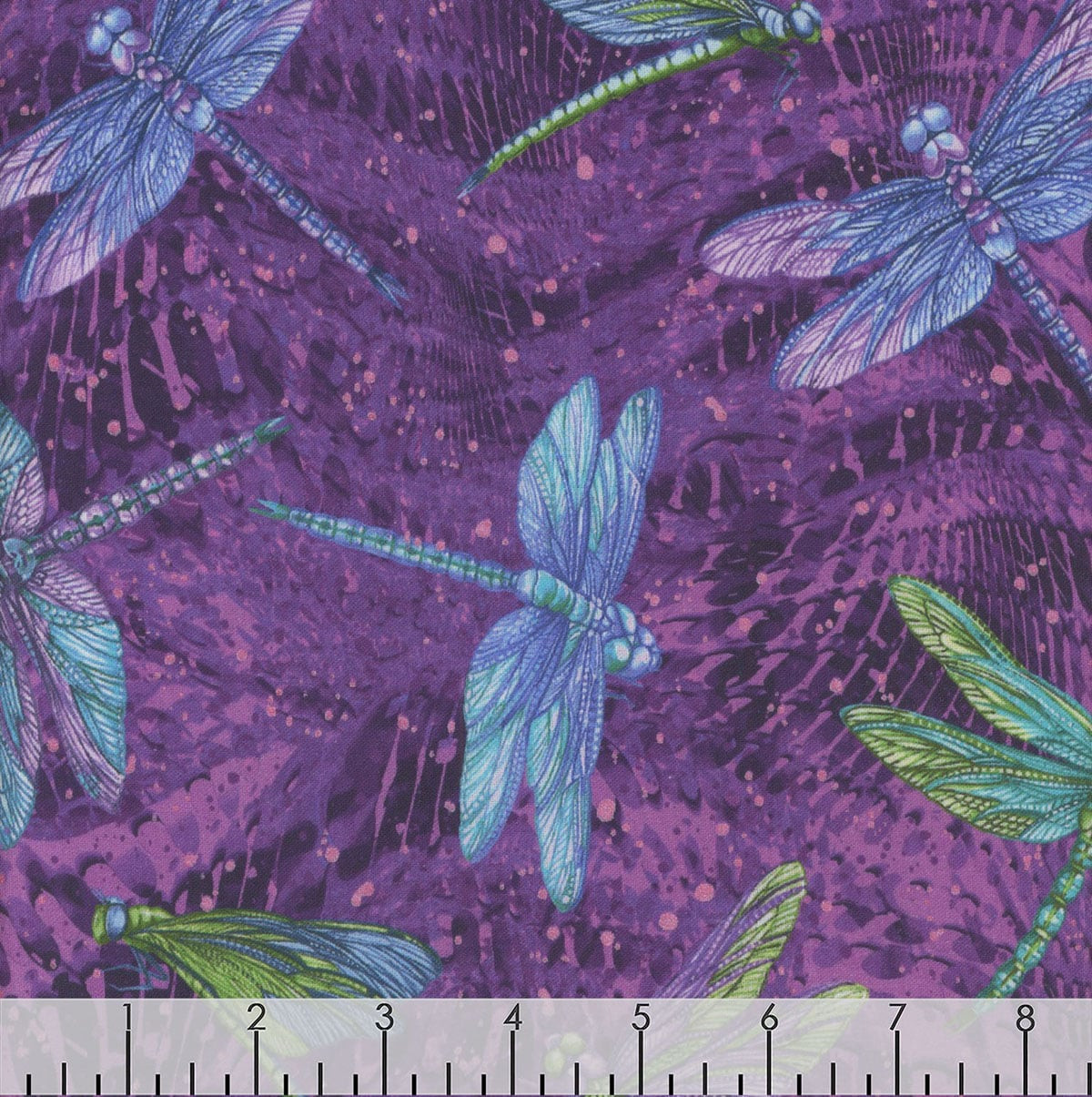 Benartex Fabrics Dragonfly Wonder Ann Lauer Large Dragonfly Purple
